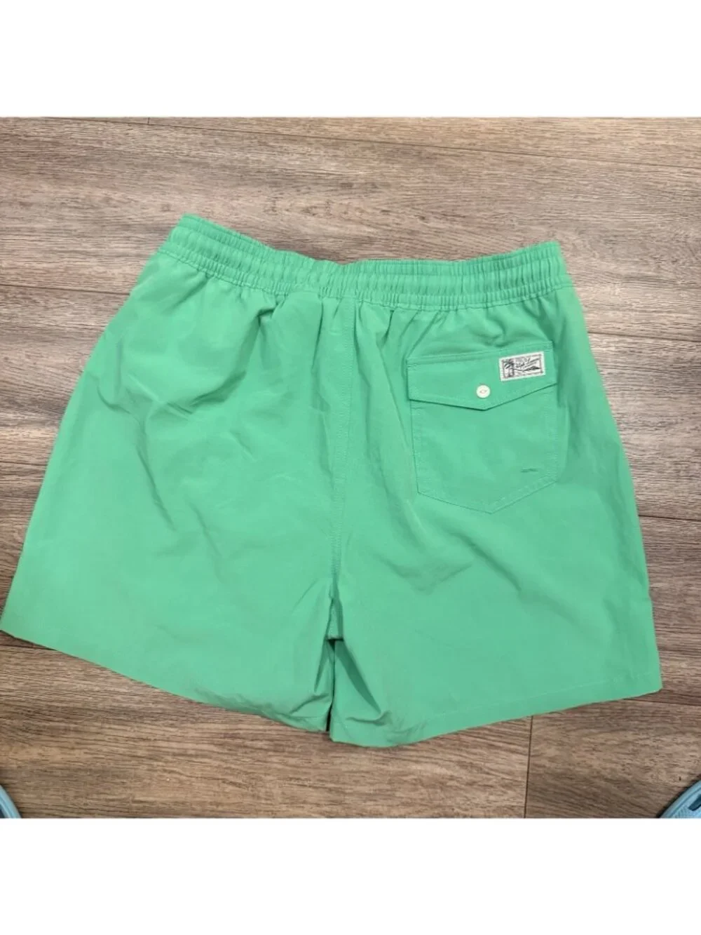 Polo Ralph Lauren Men's SZ L Green Solid Traveler Polo Bear 5.5